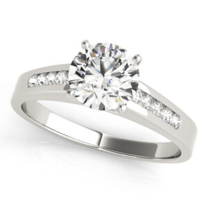 Platinum Single Row Engagement Rings