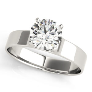 14k White Gold Solitaire Engagement Rings