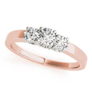 82389.alt1_-1 14k Rose Gold Three Stone Round Engagement Rings