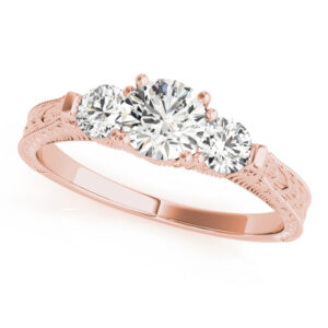 82393.alt1_-1 14k Rose Gold Three Stone Round Engagement Rings