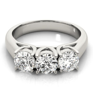 82566.set_-1 14k White Gold Three Stone Engagement Rings