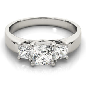 82571.set_-1 14k White Gold Three Stone Princess Engagement Rings