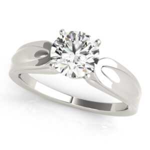 14k White Gold Solitaire Engagement Rings