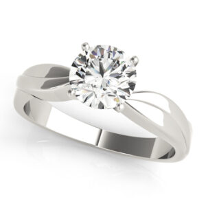 14k White Gold Solitaire Engagement Rings