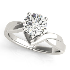14k White Gold Solitaire Engagement Rings