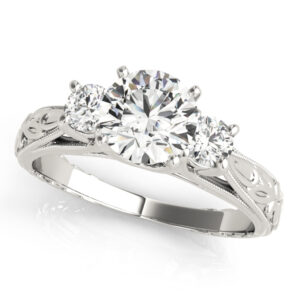 Platinum Three Stone Engagement Rings