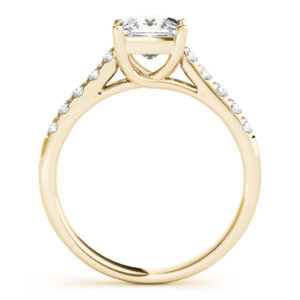 14k Yellow Gold Trellis Princess Engagement Rings