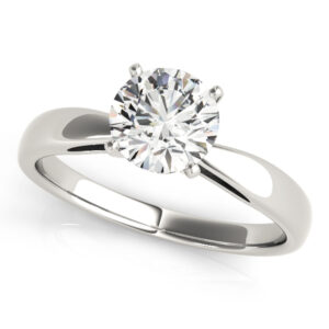 14k White Gold Solitaire Engagement Rings