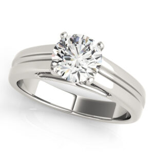 14k White Gold Solitaire Engagement Rings