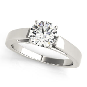 14k White Gold Solitaire Engagement Rings