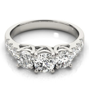 82875.set_-1 14k White Gold Three Stone Round Engagement Rings