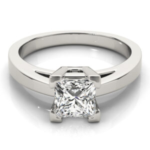 14k White Gold Solitaire Engagement Rings