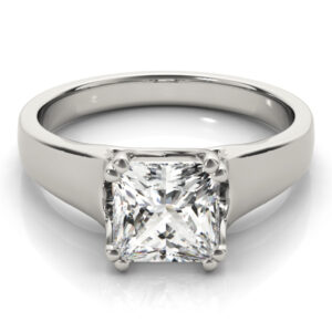 14k White Gold Solitaire Engagement Rings