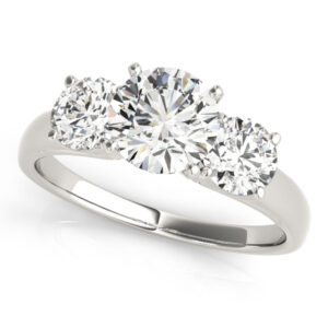 83280-1 14k White Gold Three Stone Engagement Rings