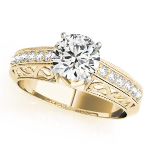 18k Yellow Gold Vintage Engagement Rings