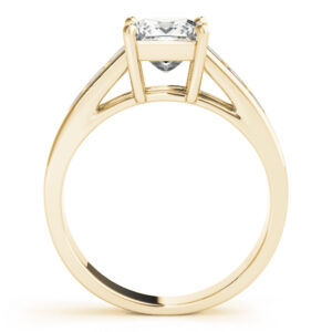 18k Yellow Gold Princess Engagement Rings