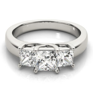 83628.set_-1 14k White Gold Three Stone Princess Engagement Rings