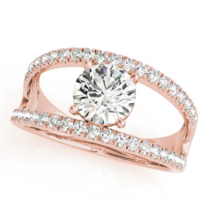 84030.alt1_-1 14k Rose Gold Multirow Round Engagement Rings