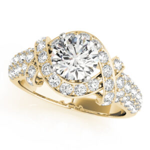 84042.alt_-1 18k Yellow Gold Multirow Round Engagement Rings