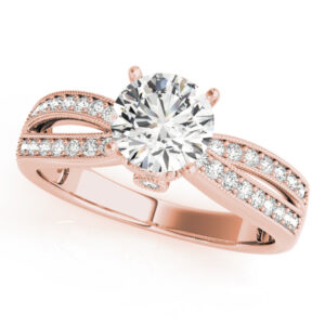 84386.alt1_-1 14k Rose Gold Multirow Round Engagement Rings