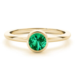 14k Yellow Gold Solitaire Round Engagement Rings