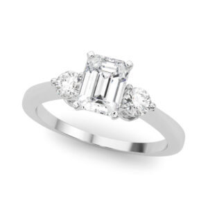 85140.em_-1 14k White Gold Three Stone Engagement Rings