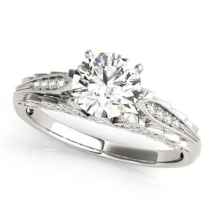 18k White Gold Vintage Engagement Rings