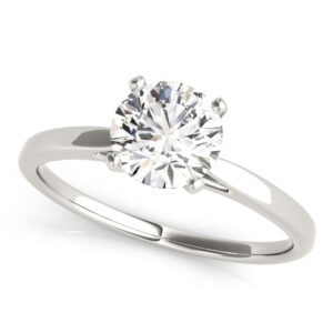 14k White Gold Solitaire Engagement Rings