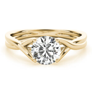 18k Yellow Gold Solitaire Round Engagement Rings