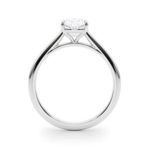 14k White Gold Solitaire Cushion Engagement Rings