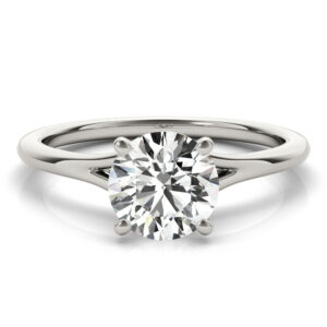 85254.set_-1 14k White Gold Solitaire Round Engagement Rings