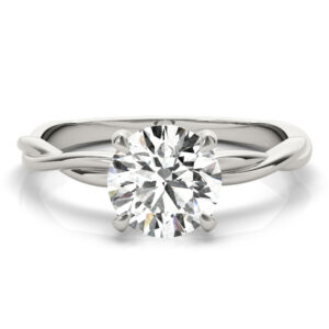 85258.set_-1 14k White Gold Solitaire Round Engagement Rings