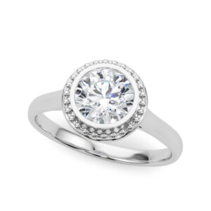 85293-1 14k White Gold Solitaire Round Engagement Rings