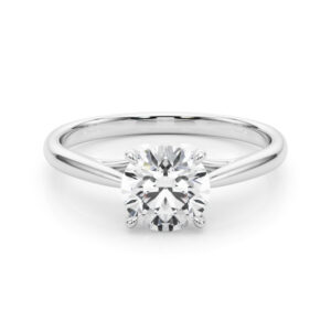 85325.set_-1 14k White Gold Solitaire Round Engagement Rings