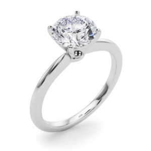 14k White Gold Solitaire Engagement Rings